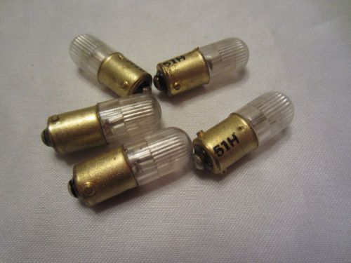 Lot of 5 Generic 51H NE-51H Miniature Neon Glow Lamps Light Bulbs NOS
