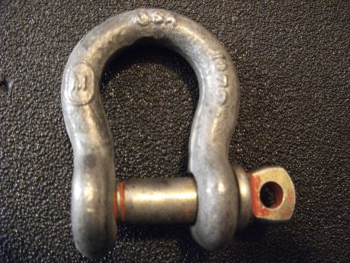 1- Alloy USA WLL 2 Ton 3/8&#034;/10mm Shackle (Used) Made in USA