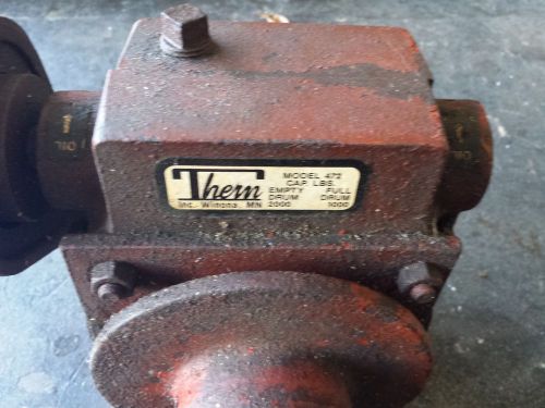 Vintage thern model 472 hand winch, worm gear, w/brake, 2000 lb. works great! for sale