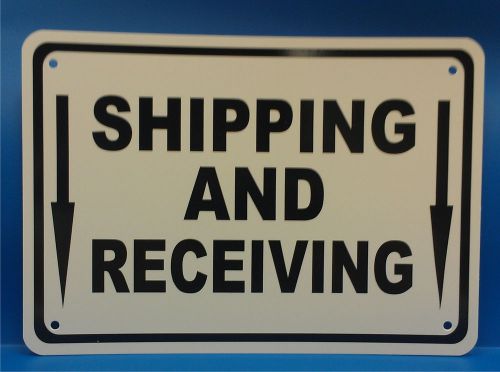Shipping &amp; receiving warehouse sign 14&#034;w x 10&#034;h polystyrene arrow down sc65 for sale