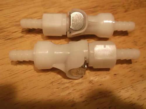 Cpc fitting plc nsf series 1/4 hose barb valved in line coupling part # 22100 for sale