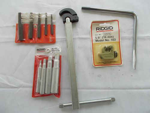 Lot of 5 plumbing tools proto, ridgid, chicago spec. all unused some packaged for sale