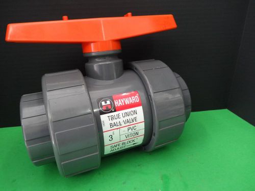 Hayward 3&#034; ball valve pvc soc by thread viton rings for sale