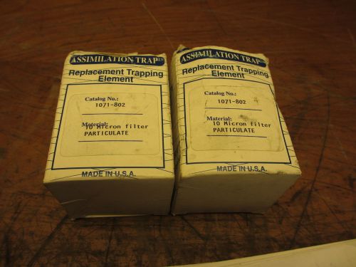 Metra 1071-820 assimilation trap 10 micron filter elements lot of 2 new in box for sale