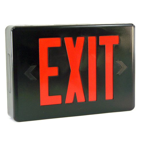 LED Black Emergency Exit Light Sign Fixture