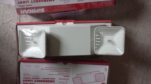 Simkar SEMW Emergency Lighting Light Fixture Twin 2 Head White Warranty 24276