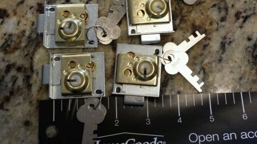 CAM Locks brand new set of Four for cabinet drawers each with set of two keys.