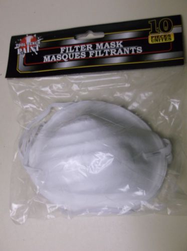 New 10 Pack Disposable Paint &amp; Dust Mask Respirators with free shipping