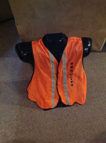 Jumbo Safety Reflective Mesh Orange Security Vest Made In USA Fits Over Clothing