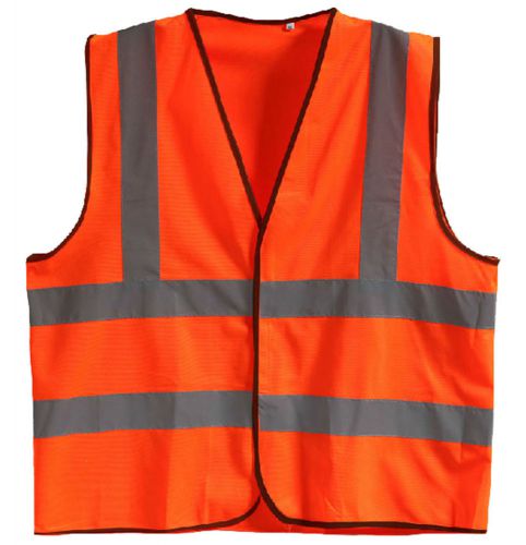 Fluorescent High Visibility Safety Vest with Reflective Strips ANSI CLASS 2, L