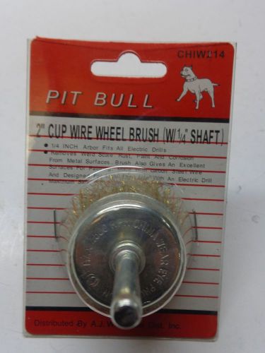 2&#034; cup wire wheel brush w/ 1/4&#034; arbor, new in package for sale