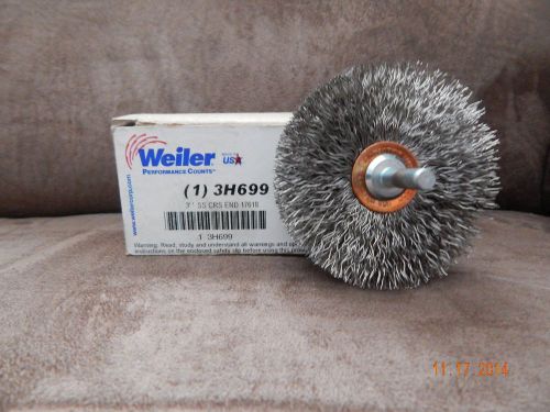 Weiler 3&#034; crimped ss wire wheel brush for sale