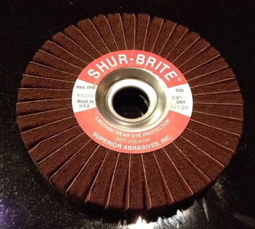 SHUR-BRITE 10427 duplex wheel 6x1x1 120 grit - New. 1 Pc. Free Shipping