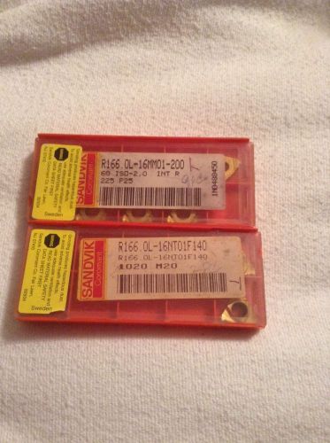 Lot of 11 sandvik r166.ol-16mm01-200 lay down inserts for sale