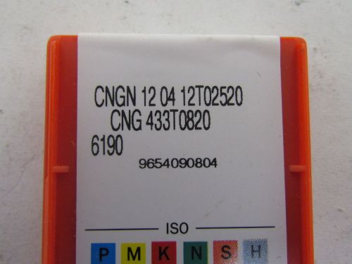 CNGN 12 04 12T02520 CNG 433T0820 Ceramic Turning Insert Grade 6190 Box of 10pcs