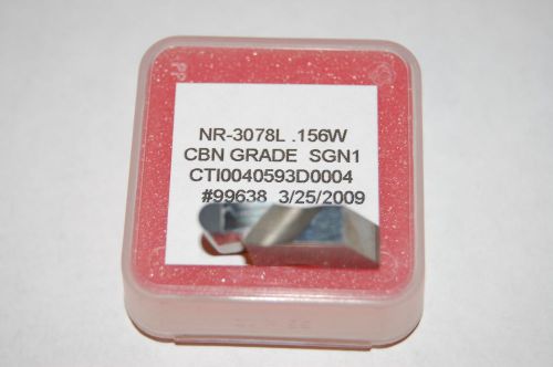 Cbn (cubic boron nitride), sgn1  nr-3078 l grooving insert .078 radius nib for sale