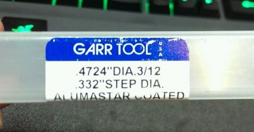 Garr Step Drill .4724&#034; DIA/.332&#034; Step DIA (Thru coolant)