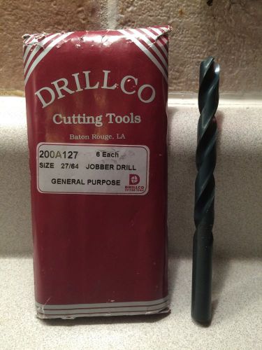 Drillco Cutting Tools Jobber Drill Size 27/64 200A127 6 each