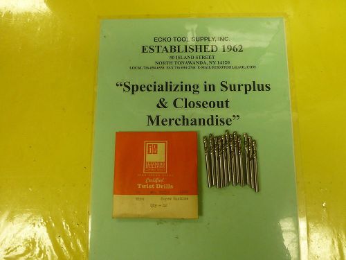 SCREW MACHINE DRILL #19 (.1660&#034;) HIGH SPEED 118 PT BRIGHT NEW USA 12 PCS $5.40