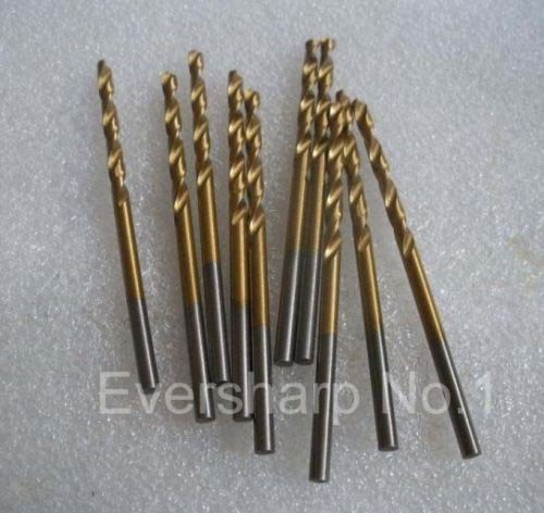 Lot new 10 pcs straight shank hss(m2) coating tin twist drills bits dia 3.0 mm for sale