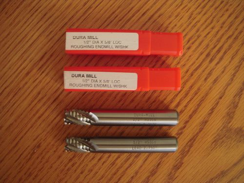 2 NEW FASTCUT 1/2&#034; DIA ROUGHING END MILLS 4 FLUTES HSSCo