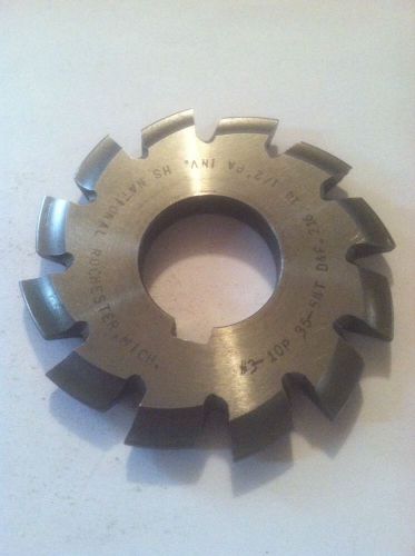 USED INVOLUTE GEAR CUTTER #3 10P 35-54T 14.5PA 1&#034;bore HS NATIONAL