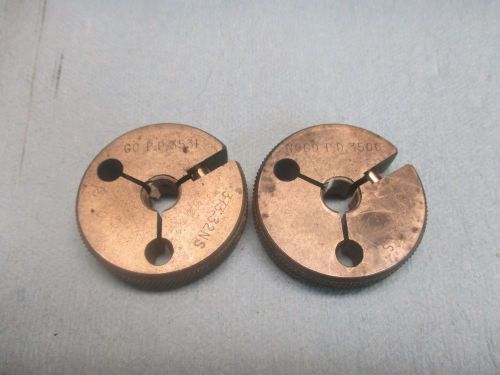 .373 32 NS GO NO GO THREAD RING GAGES SPECIAL SIZE 3/8 UNDERSIZE .3531 &amp; .3506