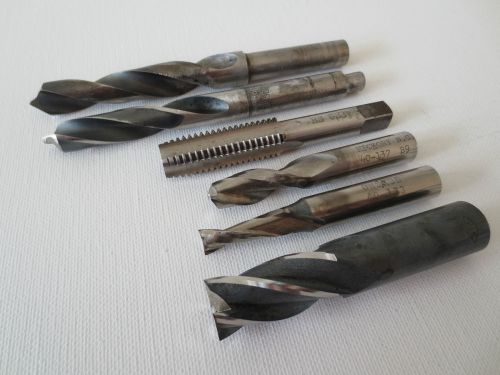 6 metal/wood drill bits, greenlee, dormer, htss, onsrud, forest city, sti tap a+ for sale