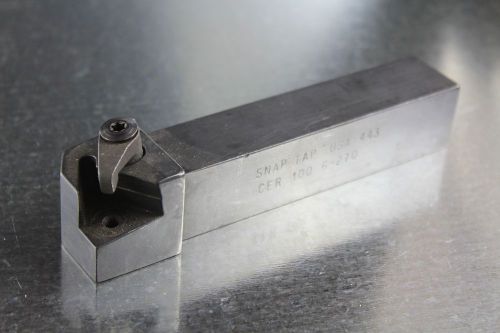 Snap tap indexable threading lathe tool holder 1&#034; shank model cer 100 6-27q for sale