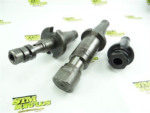 Lot of 3 heavy duty nmtb 50 tool holders milling arbors collet chuck for sale