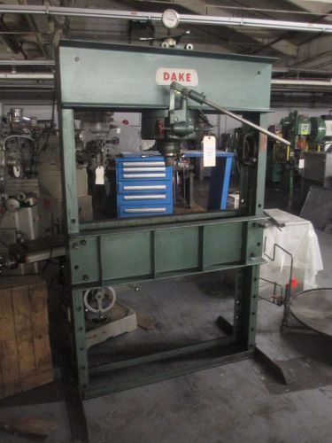 Dake 75 ton hand operated h-fram hydraulic press model #42-202 for sale