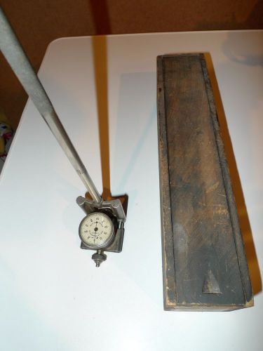 Vintage Starrett No. 452  Cylinder Gage Tool Dial Indicator &amp; Original Wood Box