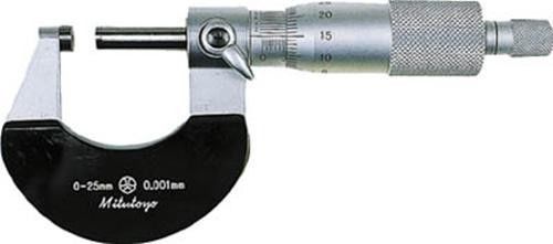 Mitutoyo Outside Micrometers 102-311, 0-25mm/0.001mm