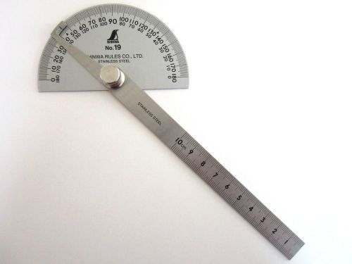 Shinwa protractor no.19 single blade stainless steel popular size 62480 japan for sale