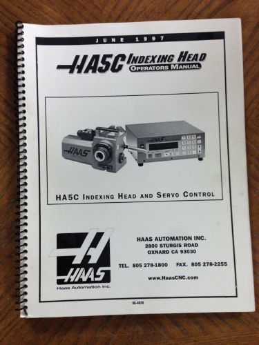 Haas # HA5C Indexer Indexing Head Operators Manual # 96-4039