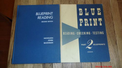 Lot 2 vintage Blueprint Reading Books Nicholson Jones Baughman &amp; Steinike