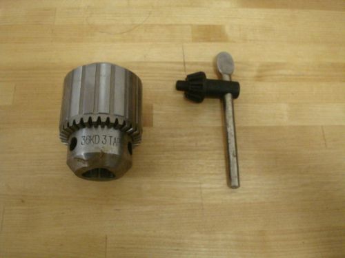 Jacobs 14865 Keyed Drill Chuck, .18 to .8&#034; Cap., JT3 Mount  (2A) FRA