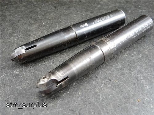 PAIR OF MILLSTAR INDEXABLE BALL NOSE END MILLS W/ 3/4&#034; SHANKS &amp; CARBIDE INSERTS