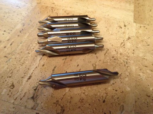 6 pcs. new keo usa # 16 combination center drill &amp; countersink for sale