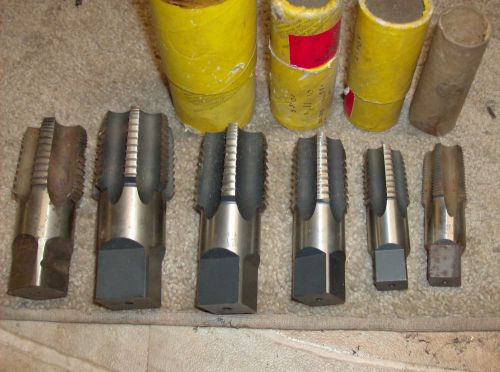 Machinists 6pcs taps npt skip tooth new usa morse very nice big set crazy cheap for sale