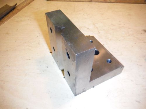 Machinist steel angle plate with vertical v groove for sale