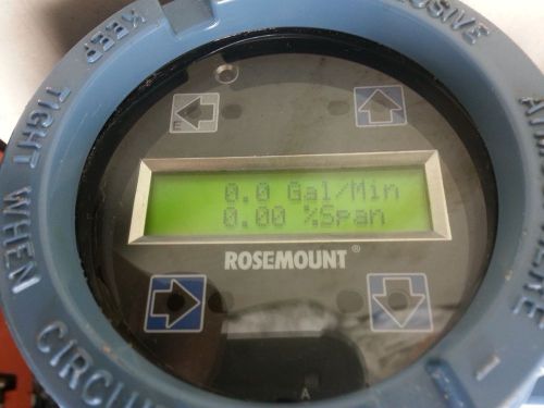 Used rosemount transmitter 8732est2a1n0da1m4 w/ magnetic flow tube 8711 for sale