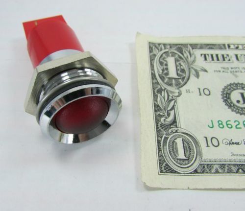 Fancy CML Chrome Plated Brass Red Control Panel Indicator Lamps, Light 24VAC