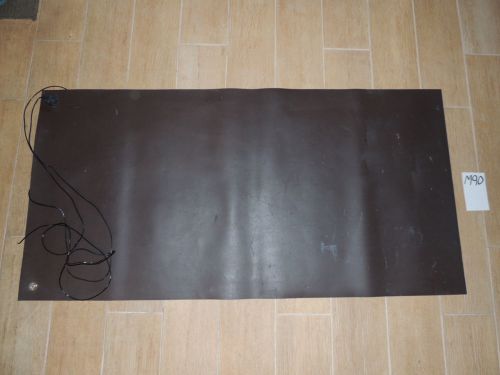 Thick 2-layer esd anti static rubber mat 24 x 48 .04mm used exc cond with cord for sale