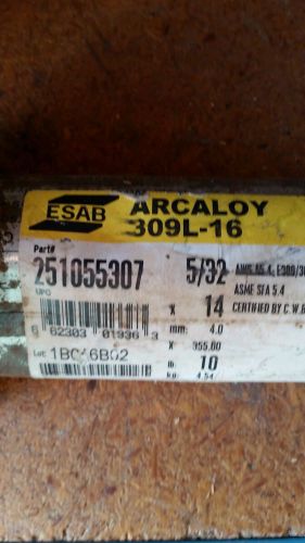 10lb Esab Arcaloy 309L-16 5/32&#034; electrodes, welding rods