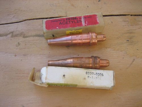 Victor Torch Tips, lot of 7. 1-1-101, 2-1-101 and 2-1-118, NEW &amp; USED
