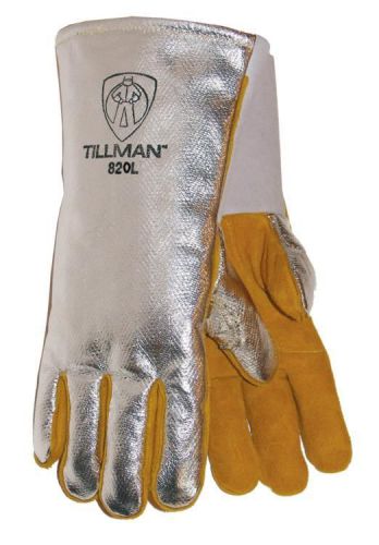 Tillman 820 14&#034; Aluminized Rayon/Cowhide Welding Gloves, Large