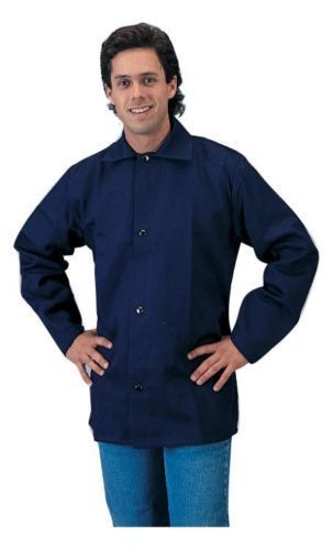 Tillman 6230 30&#034; 9 oz. Navy Blue FR Cotton Welding Jacket, 2X-Large NEW