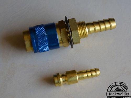 Gas &amp; water adapter quick connector fitting hose connector for tig welding torch for sale