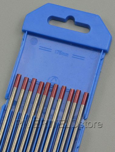 2% thoriated wt20 red tig welding tungsten electrode 1/8&#034;x 6&#034; (3.2mmx150mm),10pk for sale